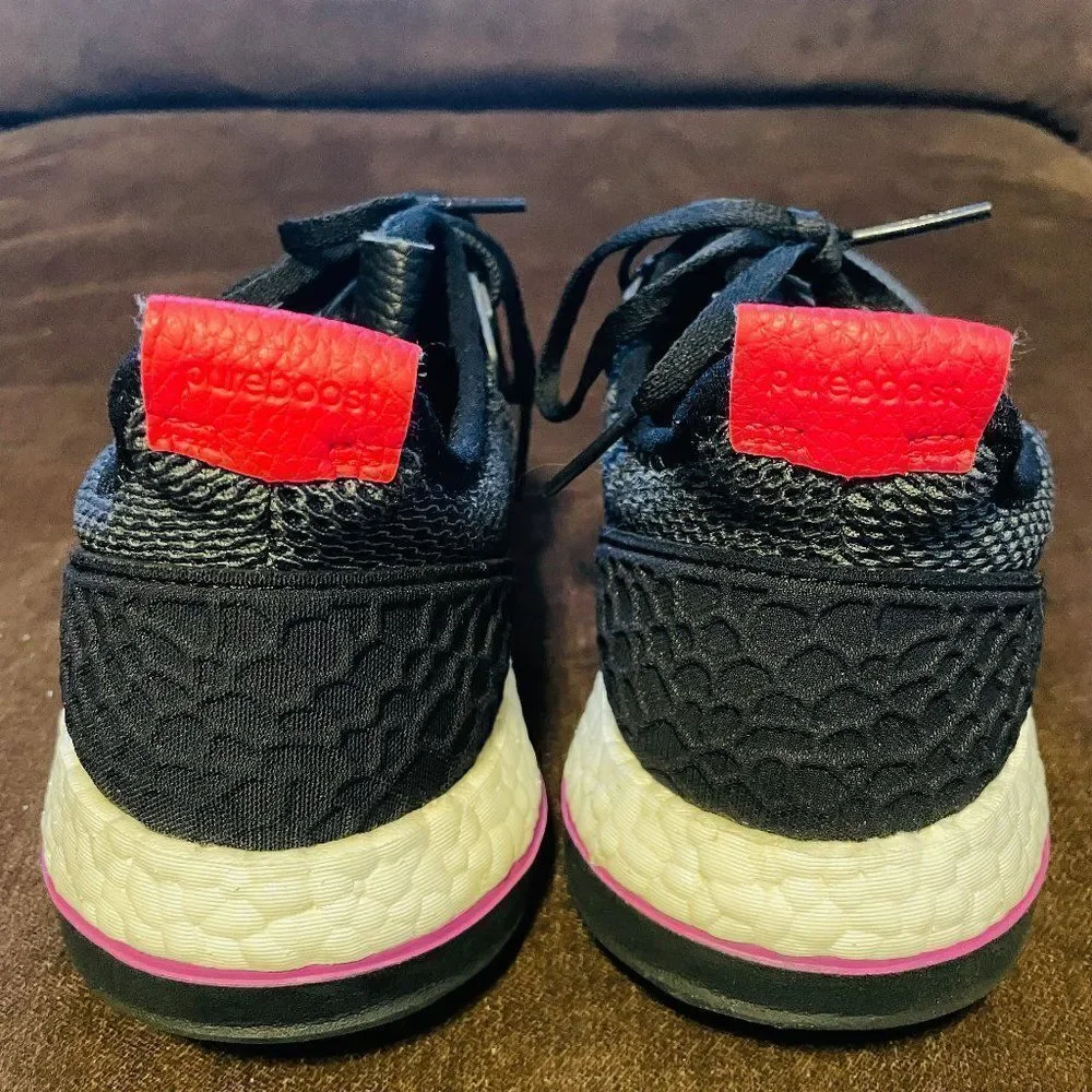 Adidas Pure Boost Women's Size 7.5 39 1/3 ZG BOOST Black Charcoal Red